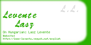 levente lasz business card